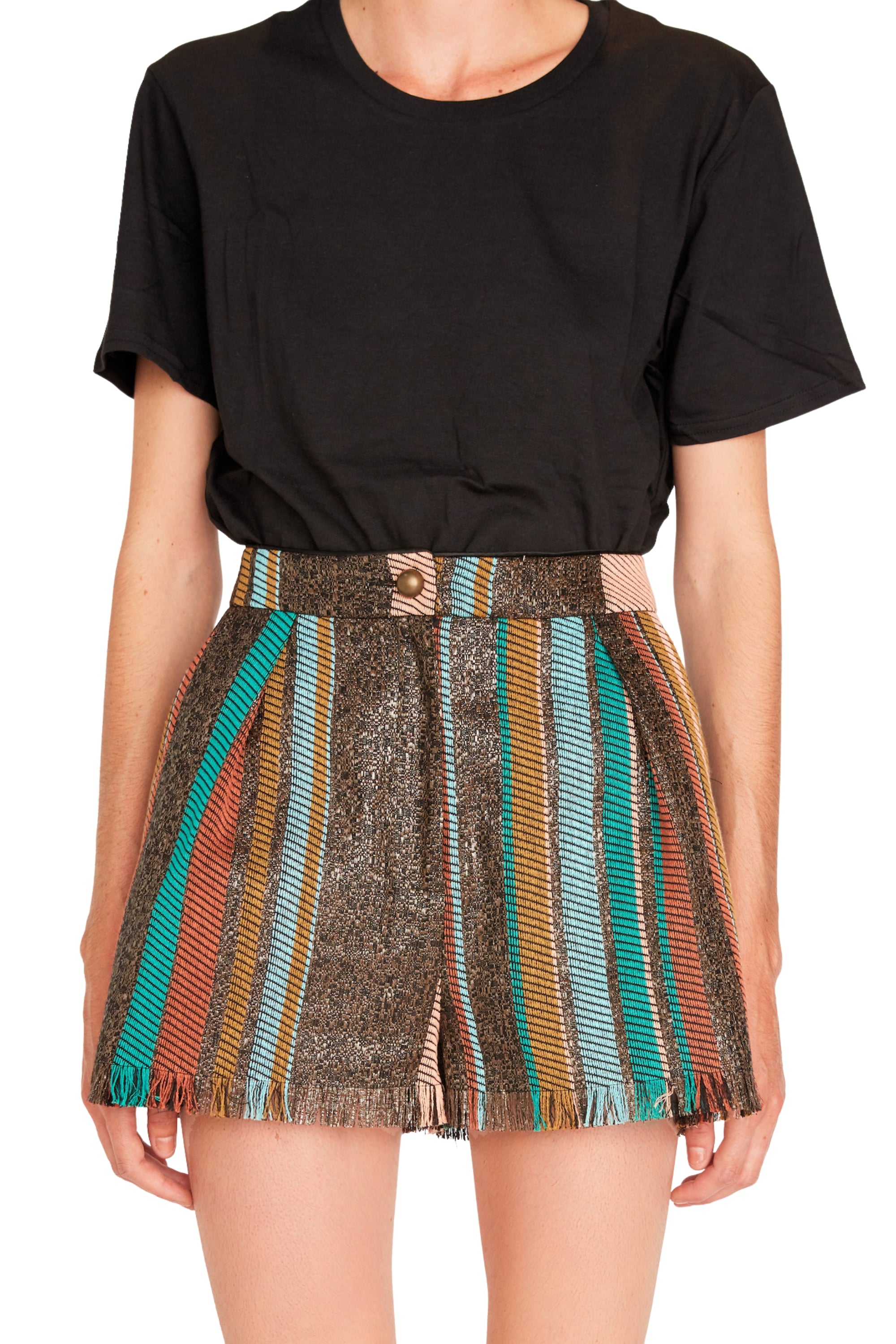 SHORT À RAYURES