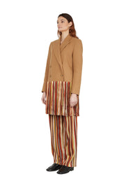 Double-breasted blazer with fringes