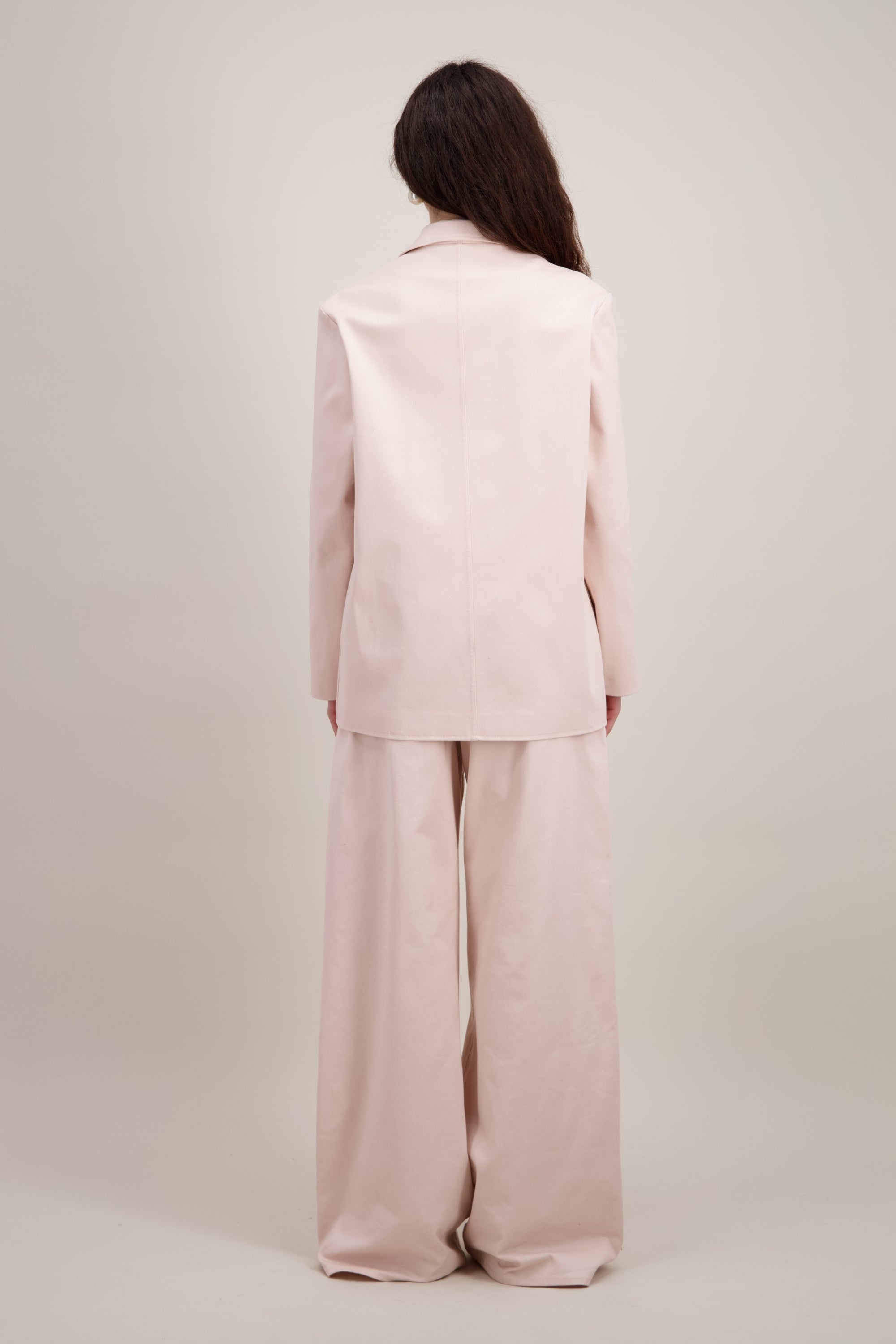 Veste Worker Brodée, Coupe droite et confortable, rose. Vu de dos