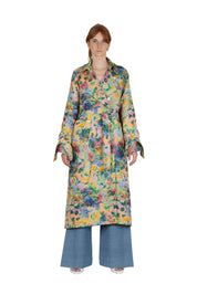 Jacquard trench coat
