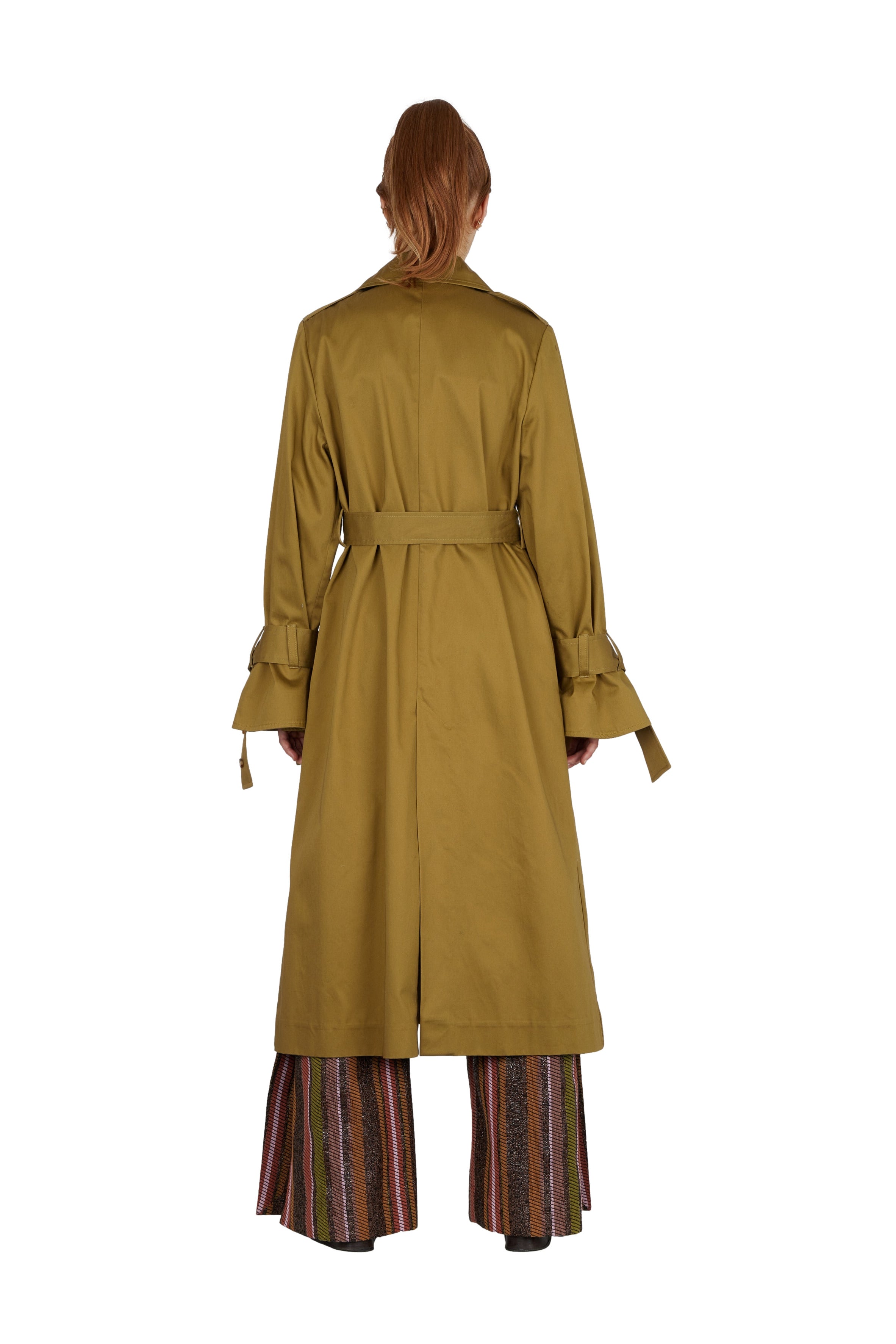 Belted trench coat