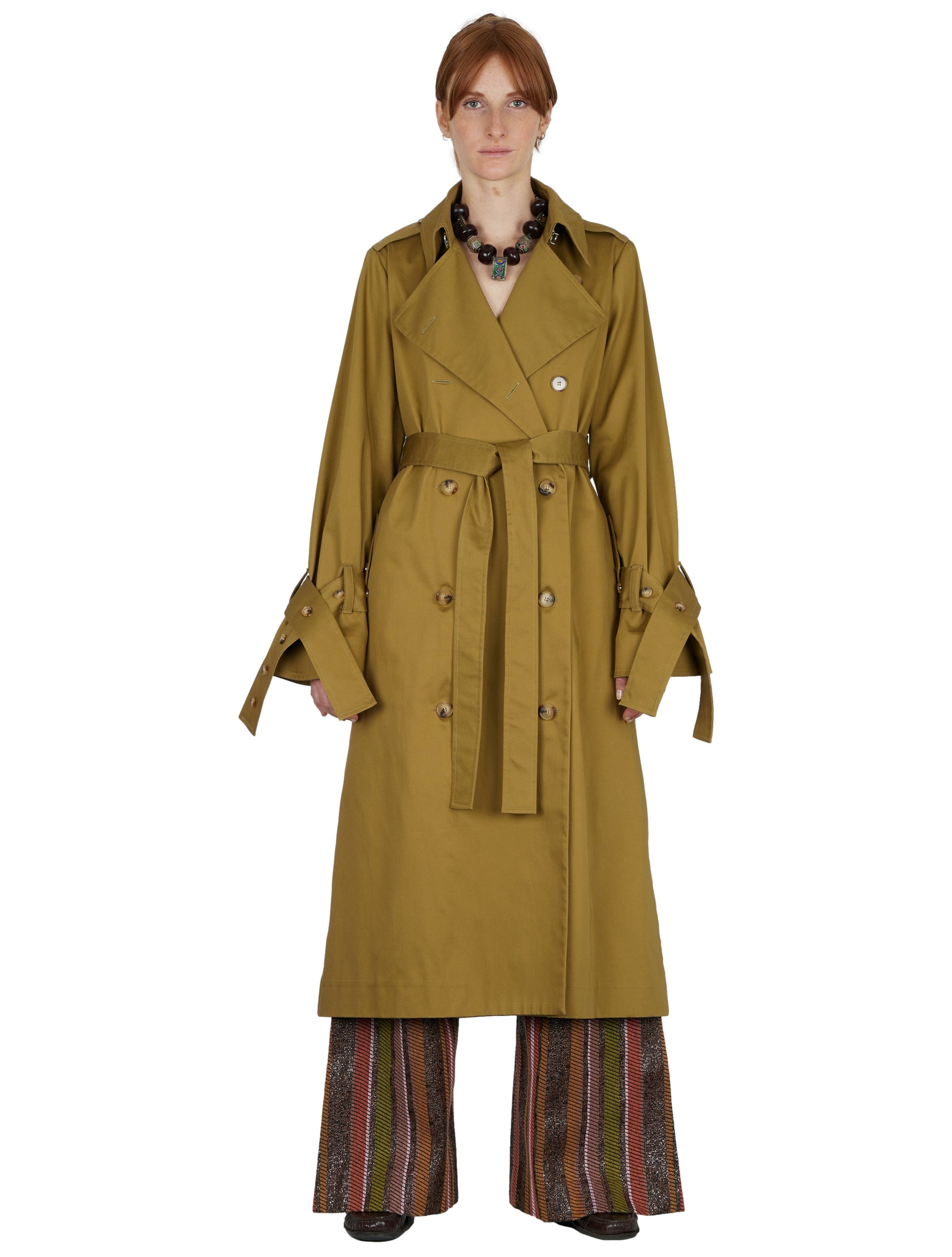 Belted trench coat