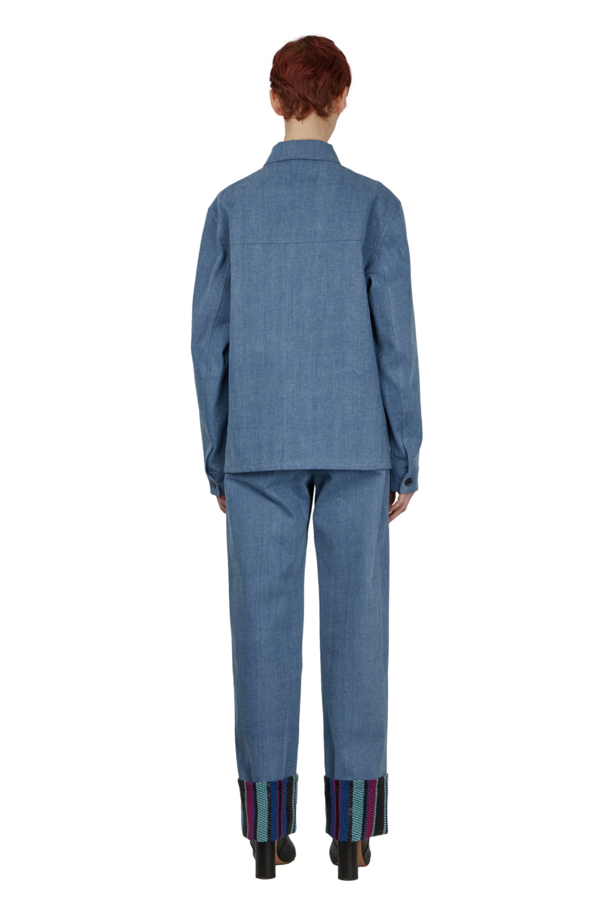 SURCHEMISE EN DENIM À EMPIÈCEMENTS