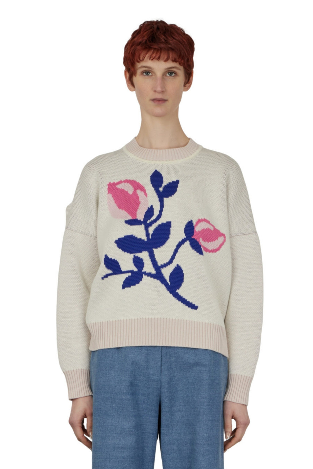 SWEATER JACQUARD ECRU