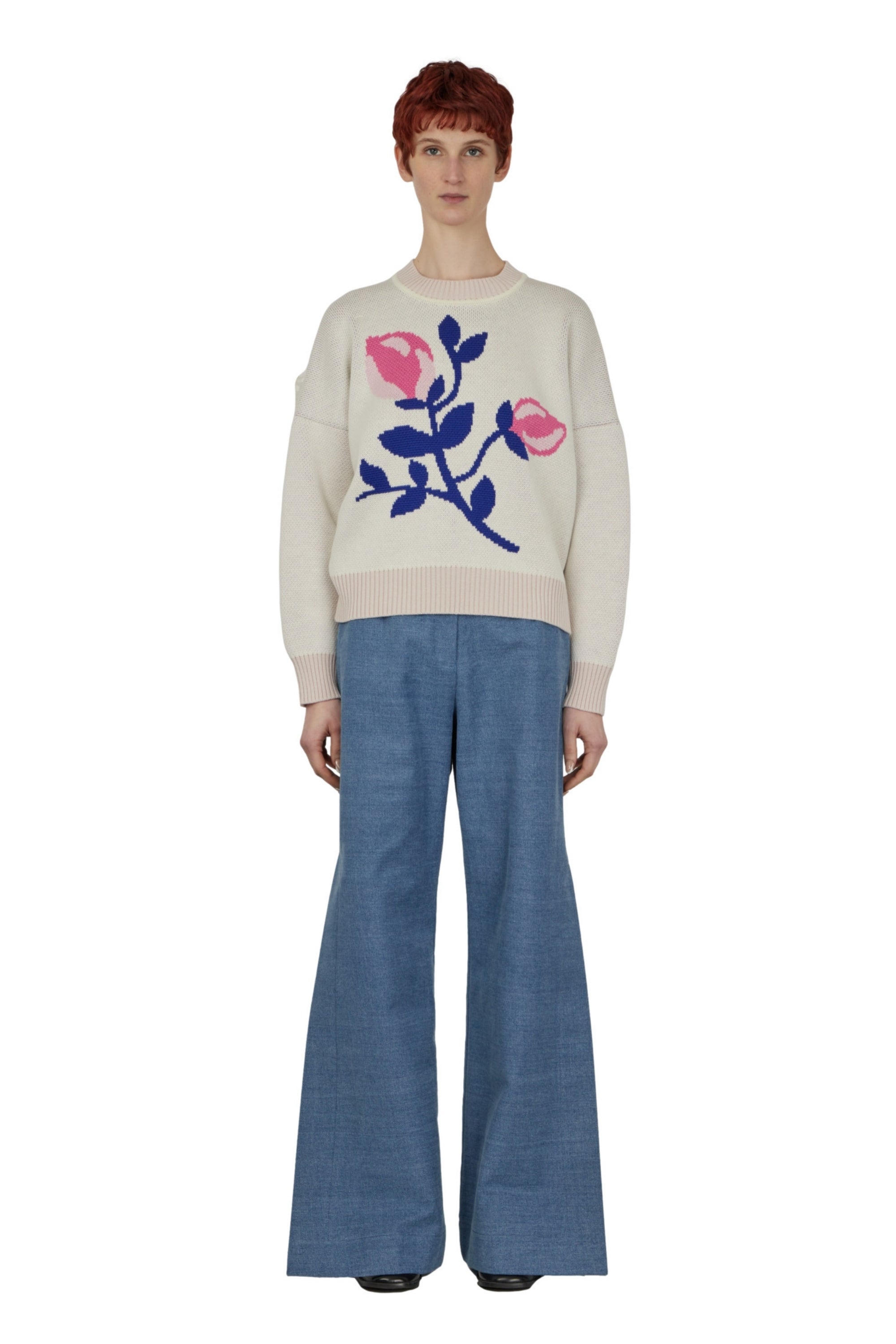 SWEATER JACQUARD ECRU