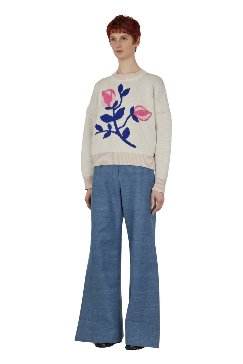 SWEATER JACQUARD ECRU