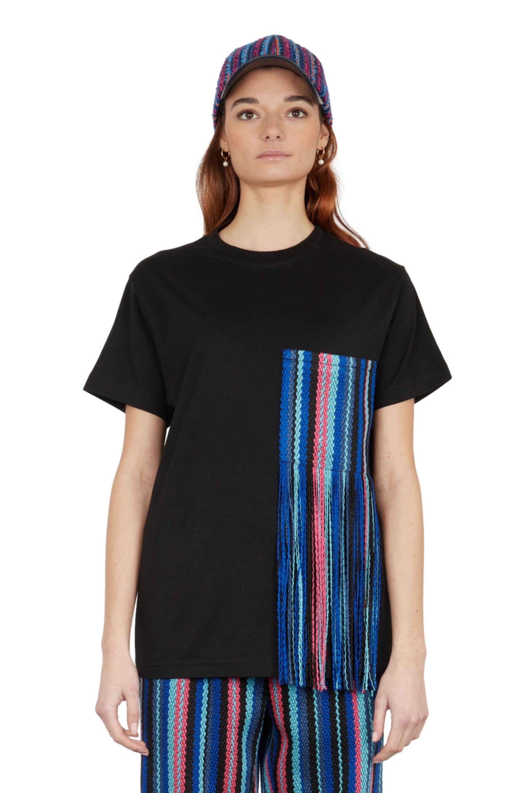 T-SHIRT POCHE FRANGÉE