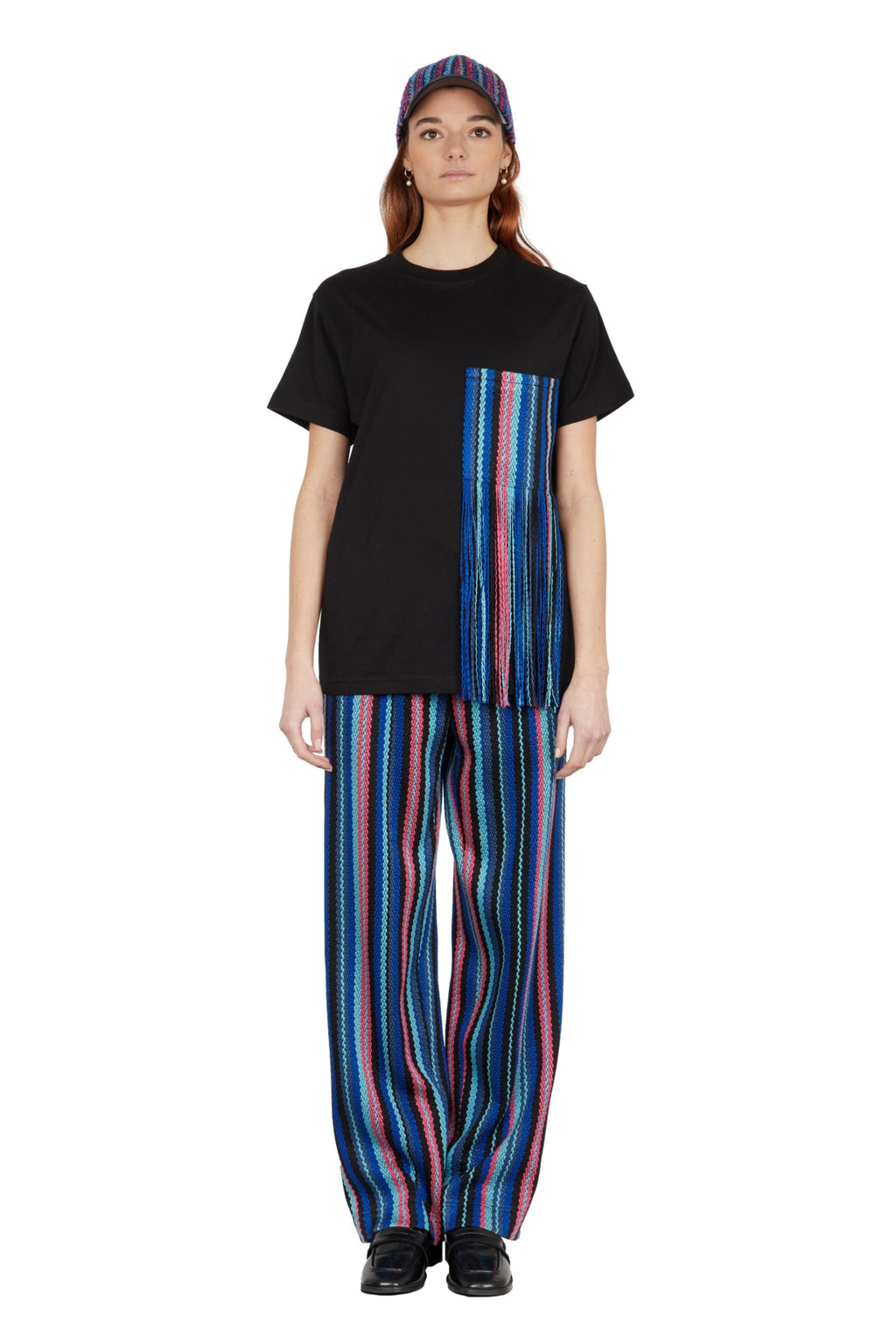 T-SHIRT POCHE FRANGÉE