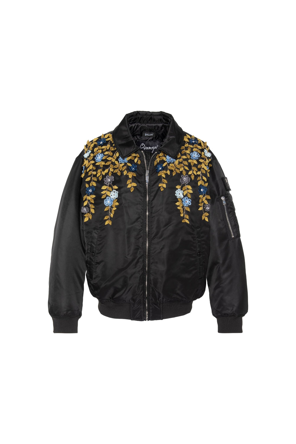 SCHOTT/BENMOYAL BOMBER BRODÉ FLEURS