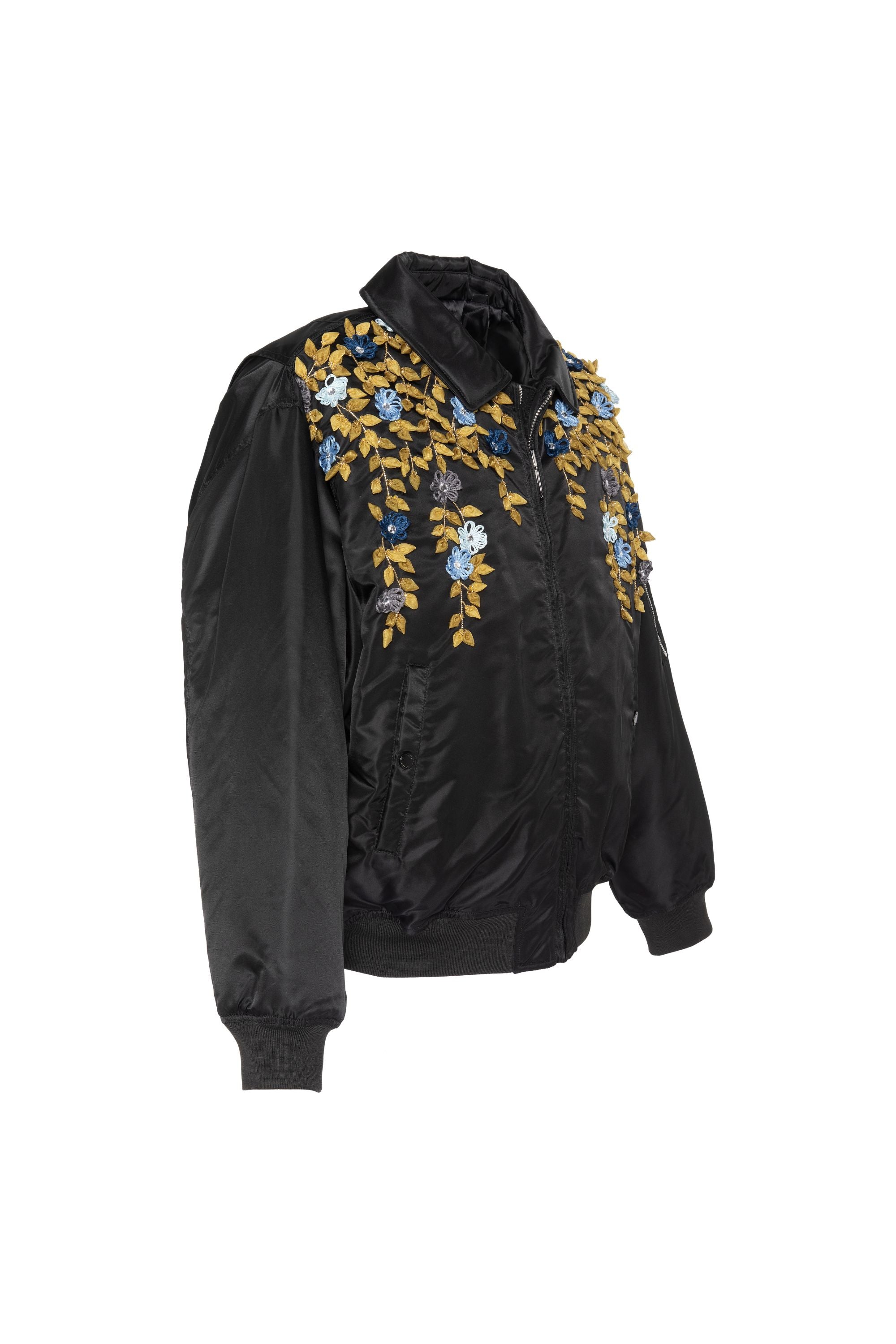 SCHOTT/BENMOYAL BOMBER BRODÉ FLEURS