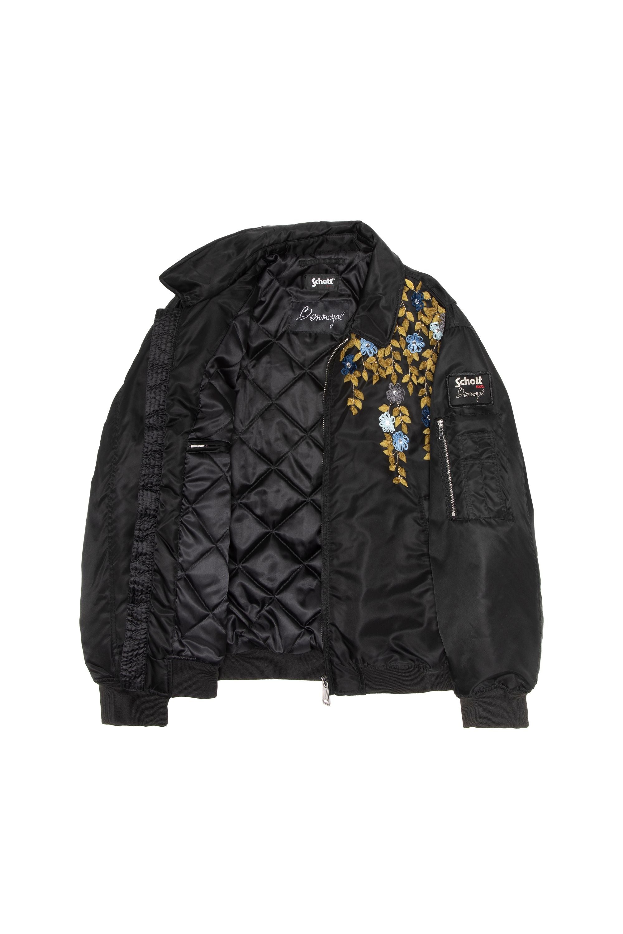 SCHOTT/BENMOYAL BOMBER BRODÉ FLEURS