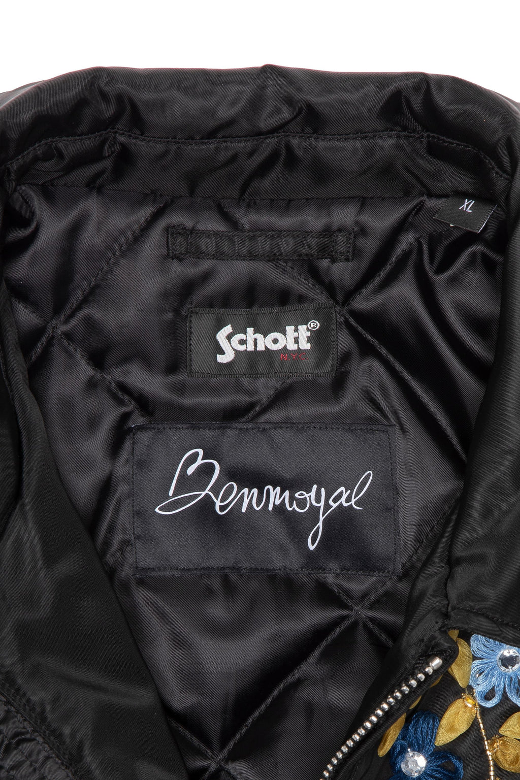 SCHOTT/BENMOYAL BOMBER BRODÉ FLEURS