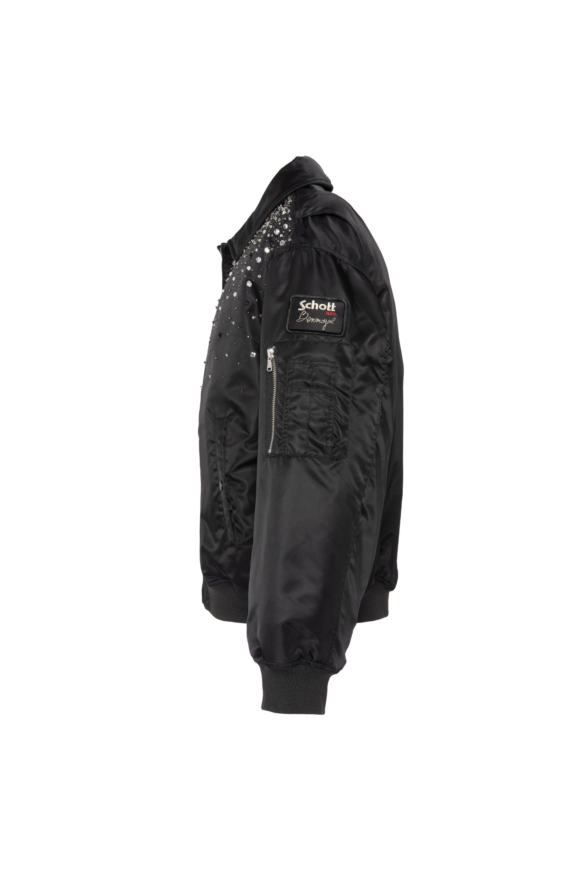 SCHOTT/BENMOYAL BOMBER BRODÉ CRISTAUX