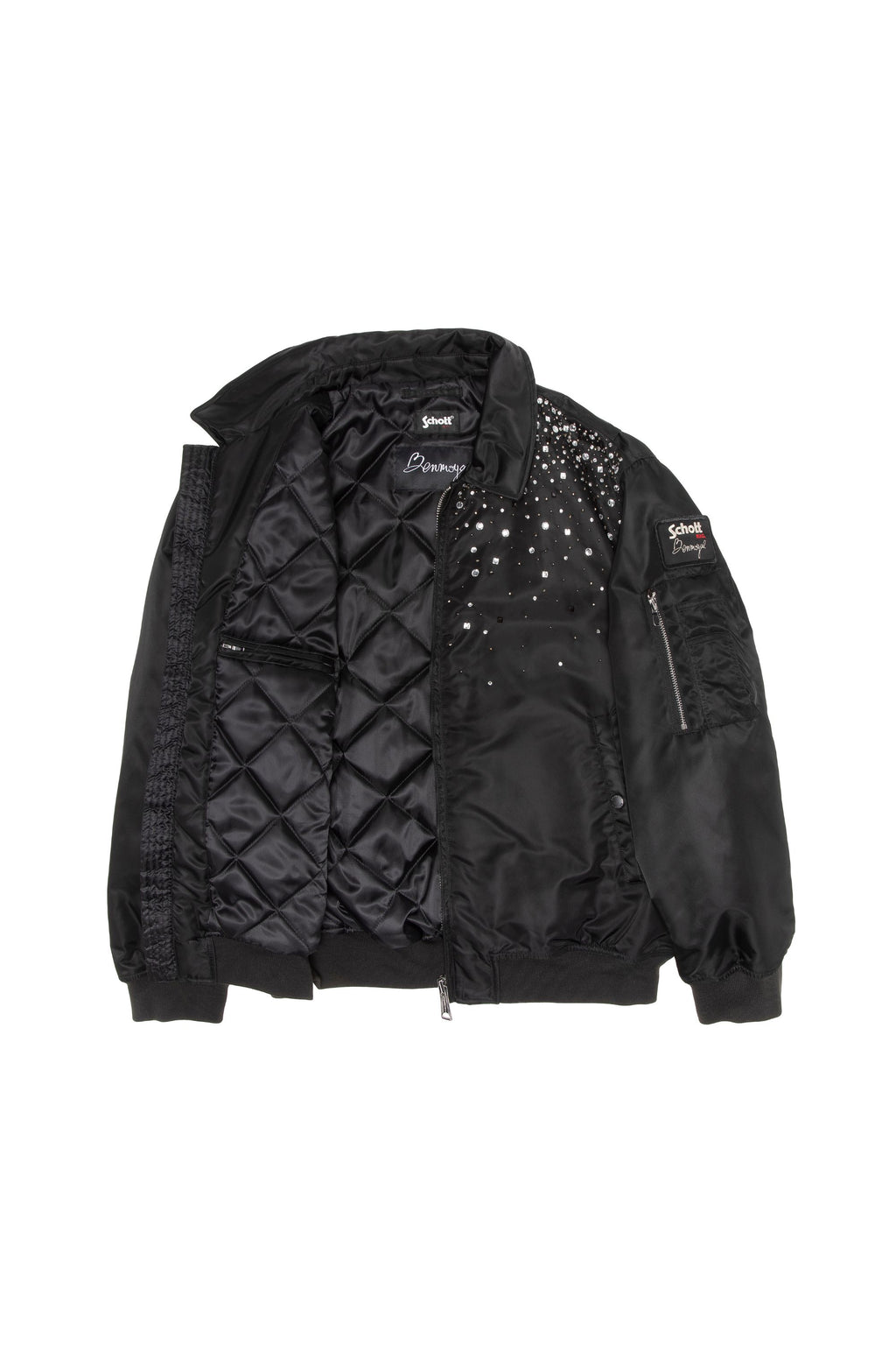 SCHOTT/BENMOYAL BOMBER BRODÉ CRISTAUX