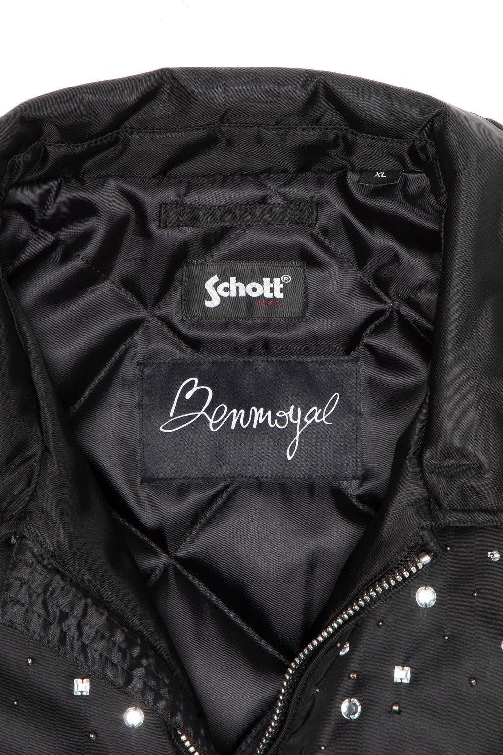 SCHOTT/BENMOYAL BOMBER BRODÉ CRISTAUX