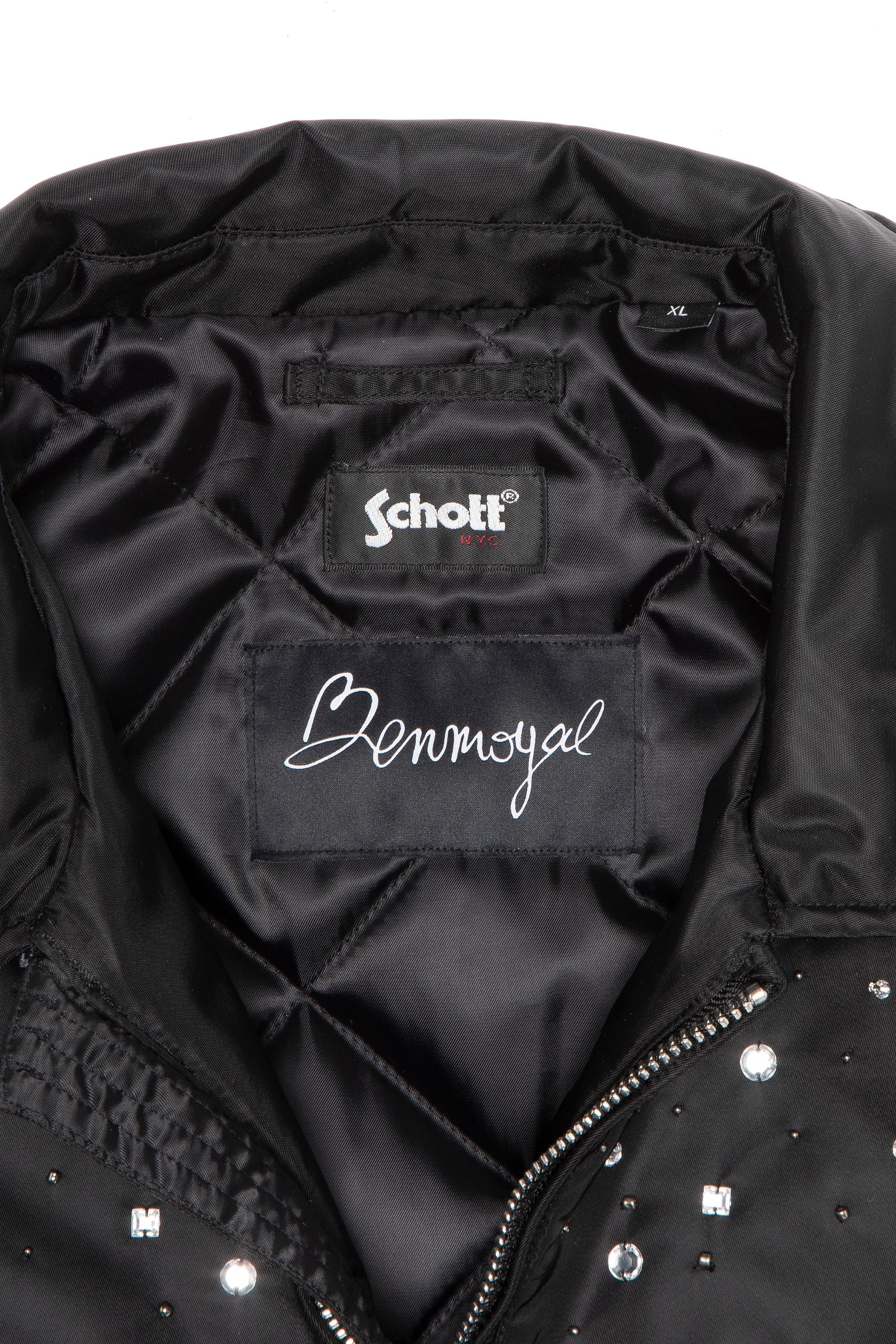 SCHOTT/BENMOYAL BOMBER BRODÉ CRISTAUX