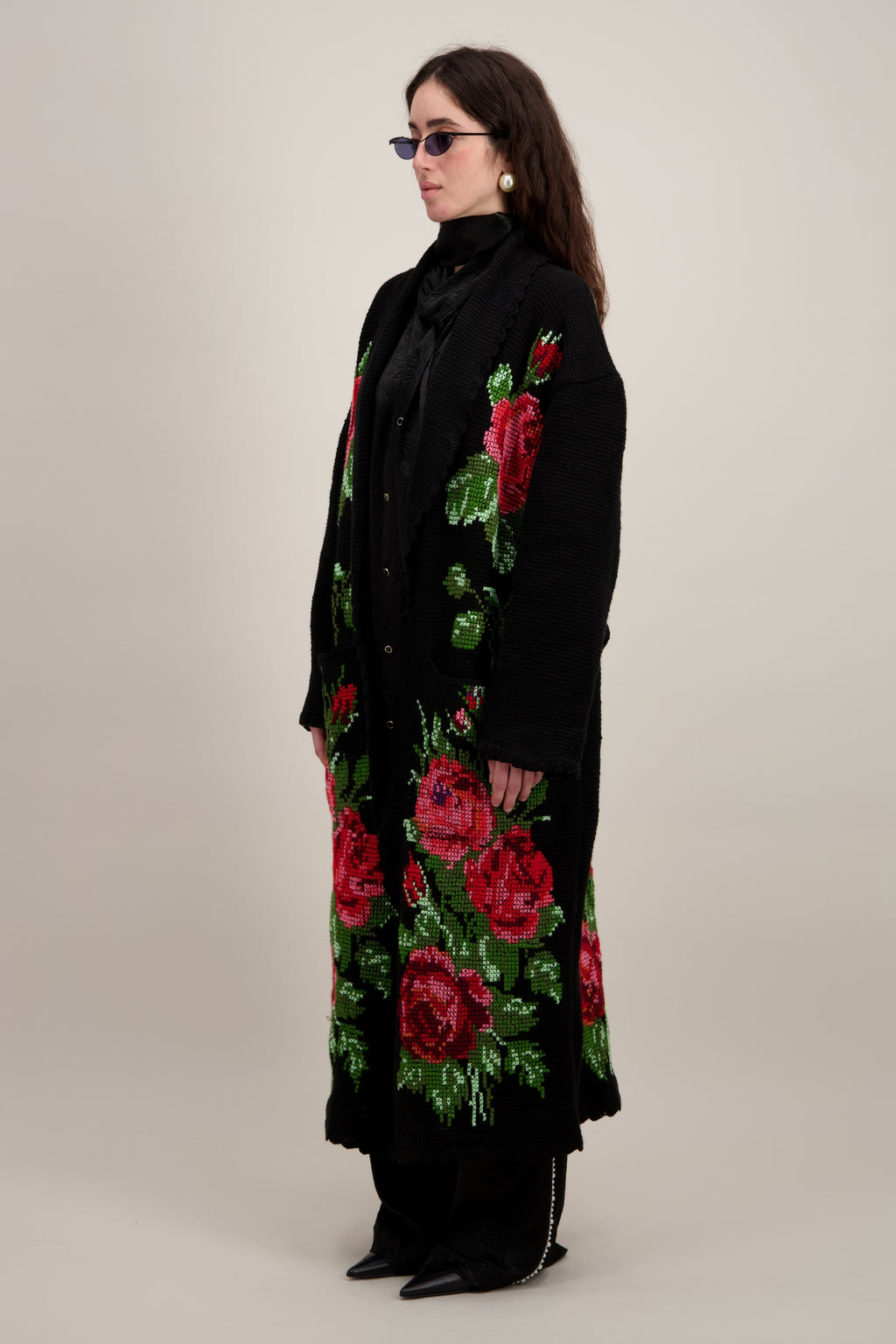 MANTEAU LONG EN CROCHET