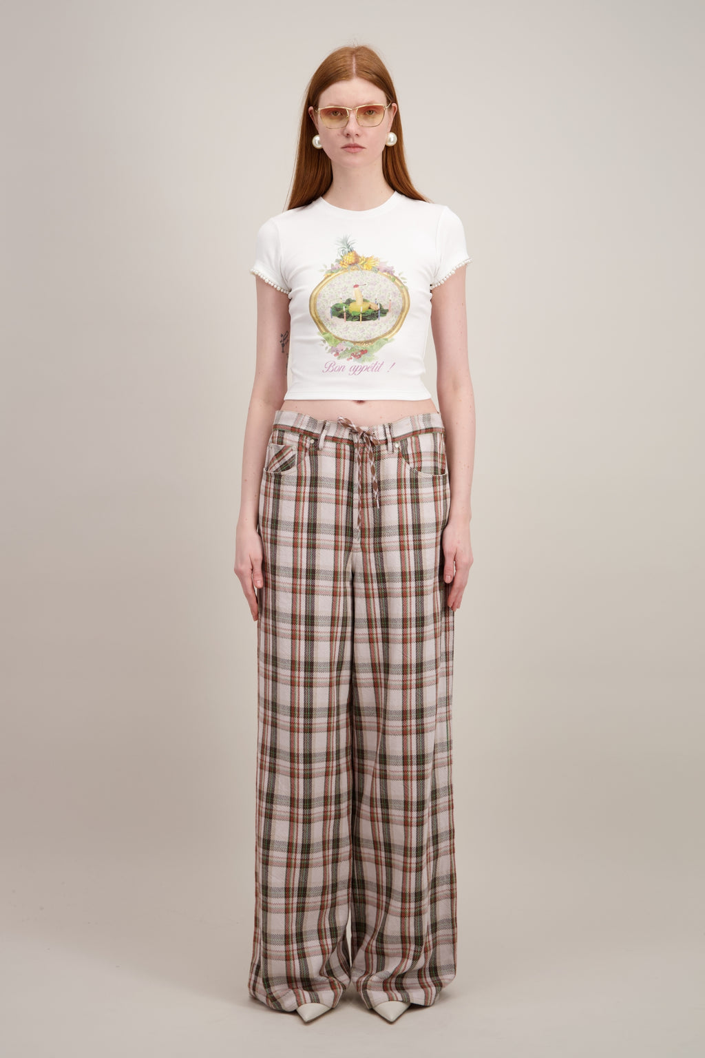 T-SHIRT CROP (IMPRIMÉ BANANE)
