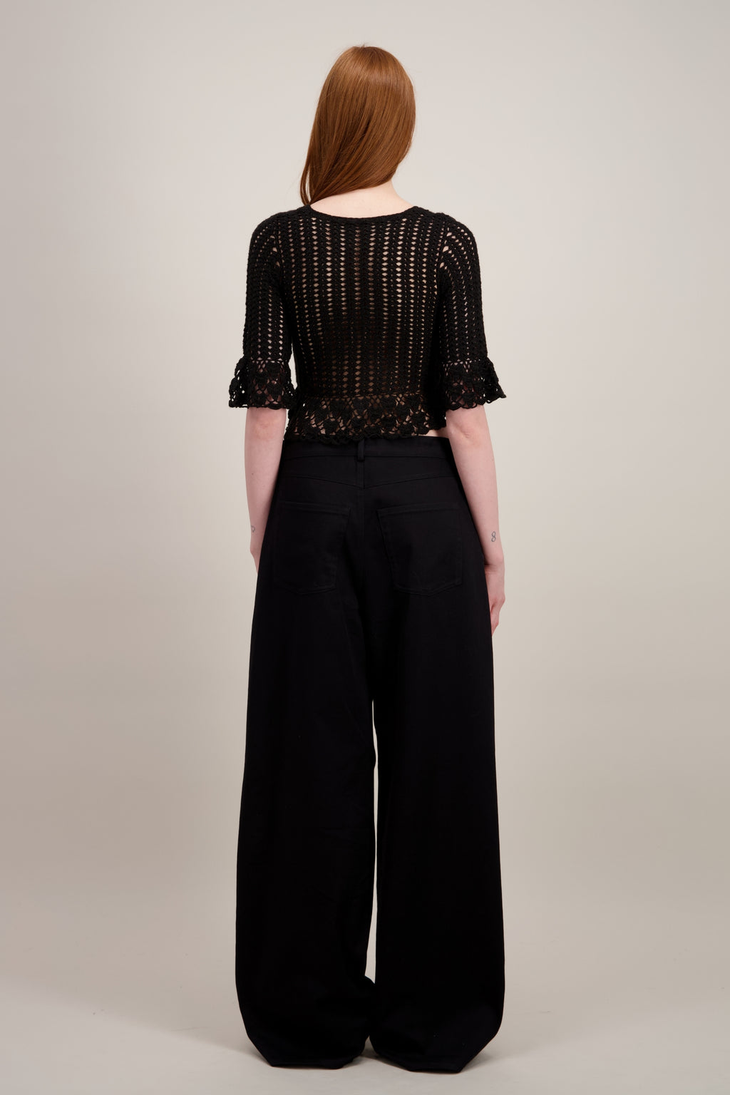 PANTALON LARGE BRODÉ