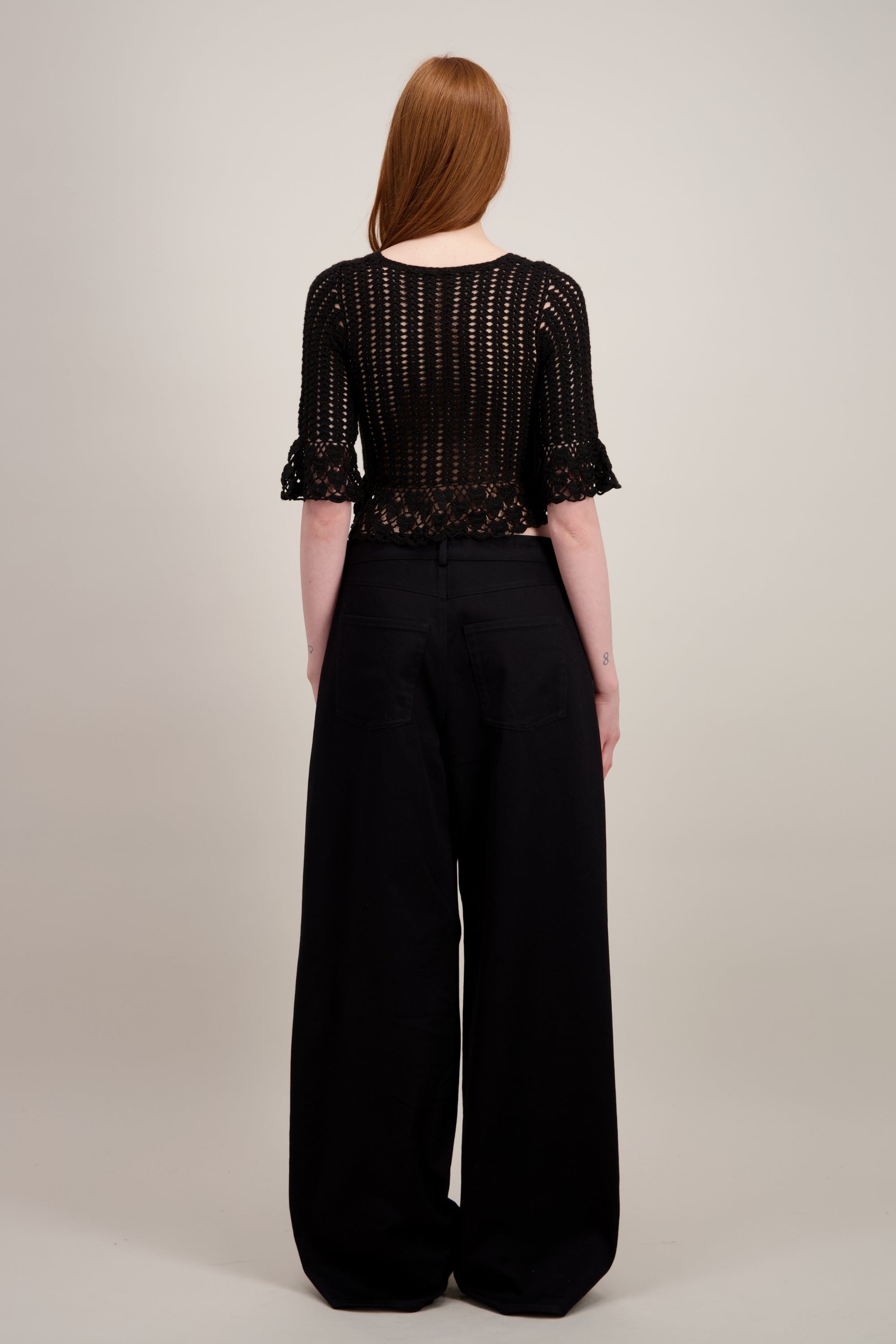 PANTALON LARGE BRODÉ