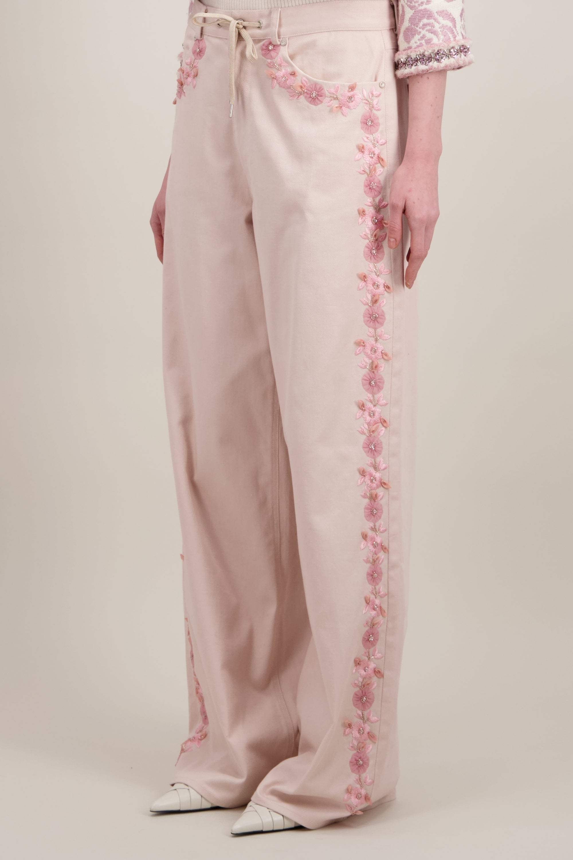 PANTALON LARGE BRODÉ