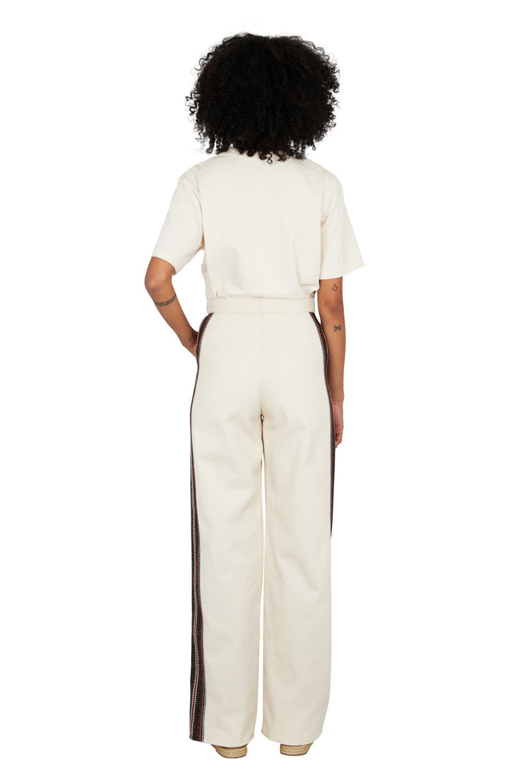 PANTALON DENIM À BANDE