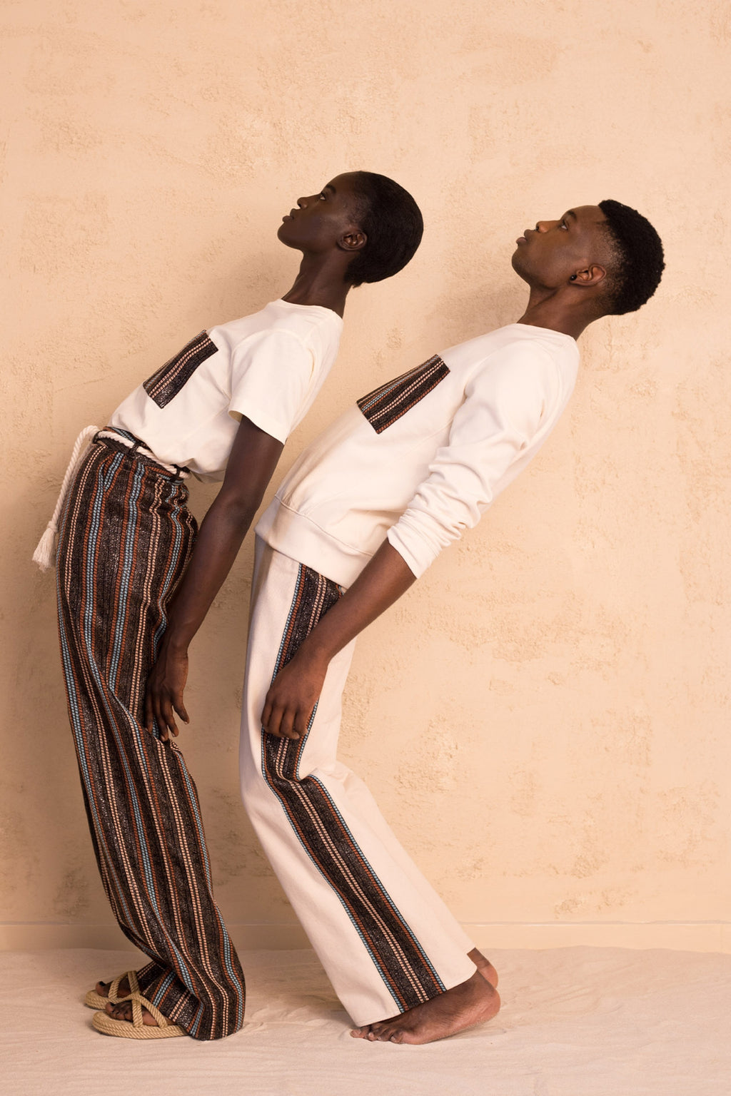 PANTALON DENIM À BANDE