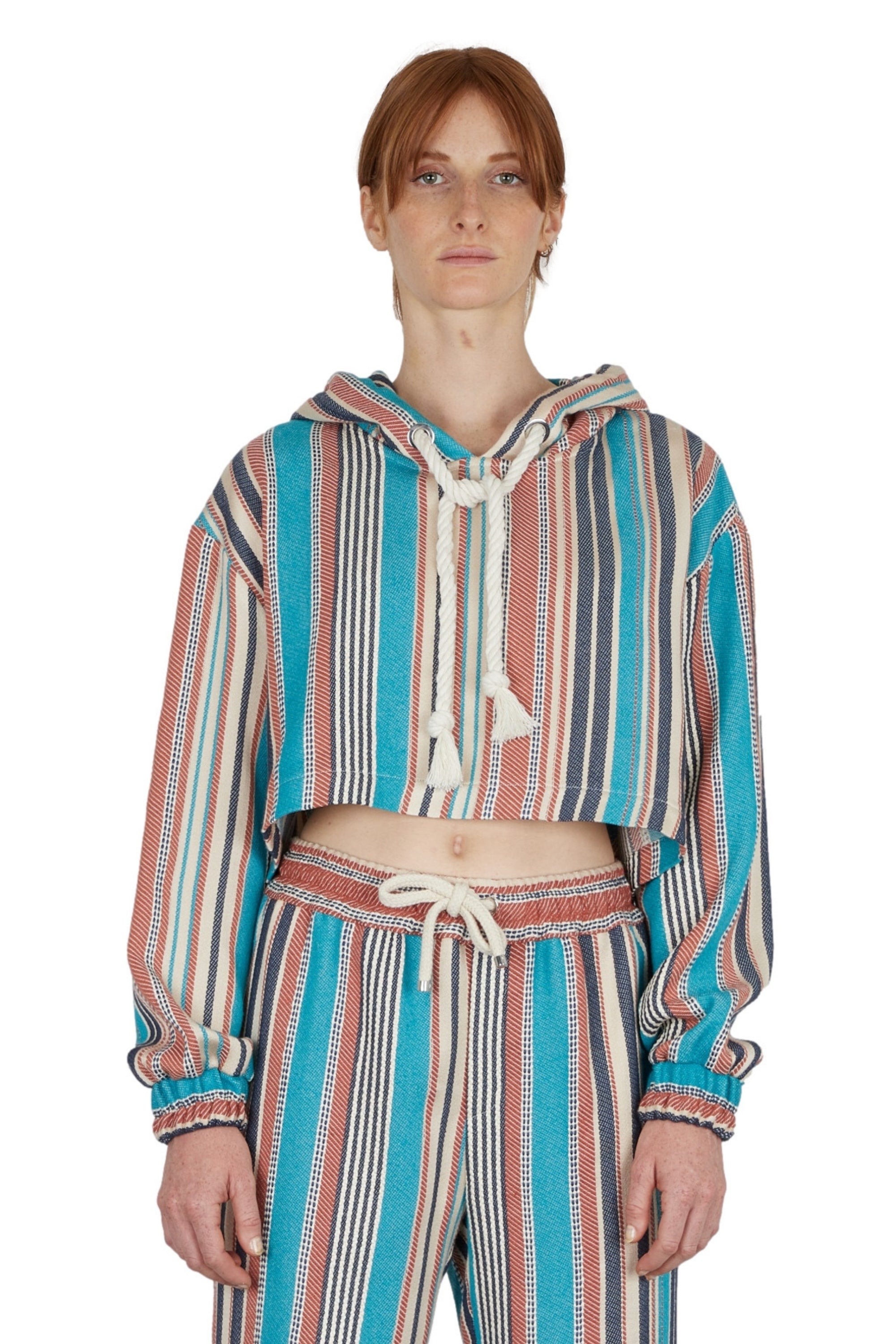 HOODIE TISSÉ MAIN CROP