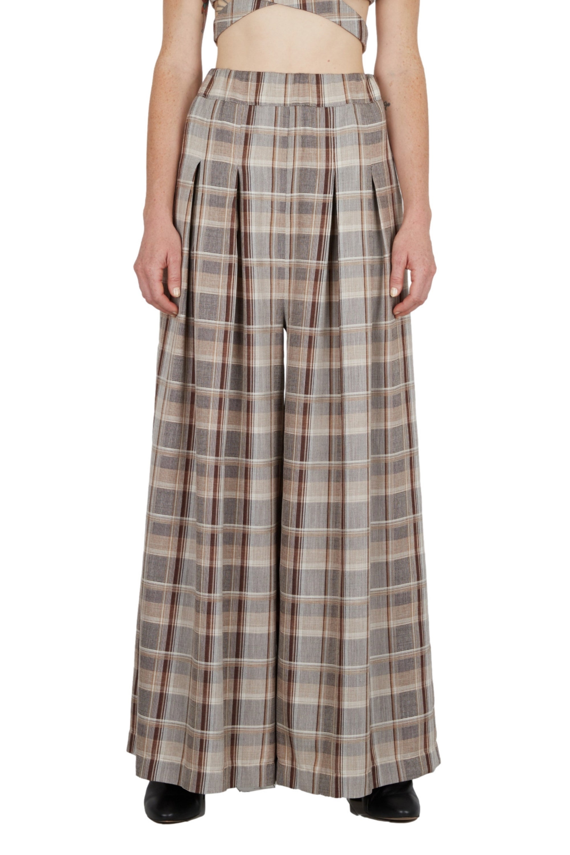 PANTALON LARGE PLISSÉ