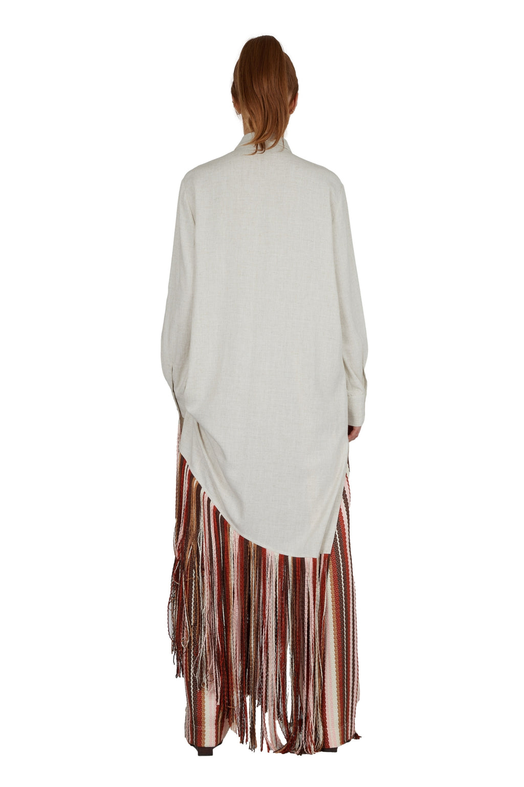 ROBE CHEMISE FRANGÉE