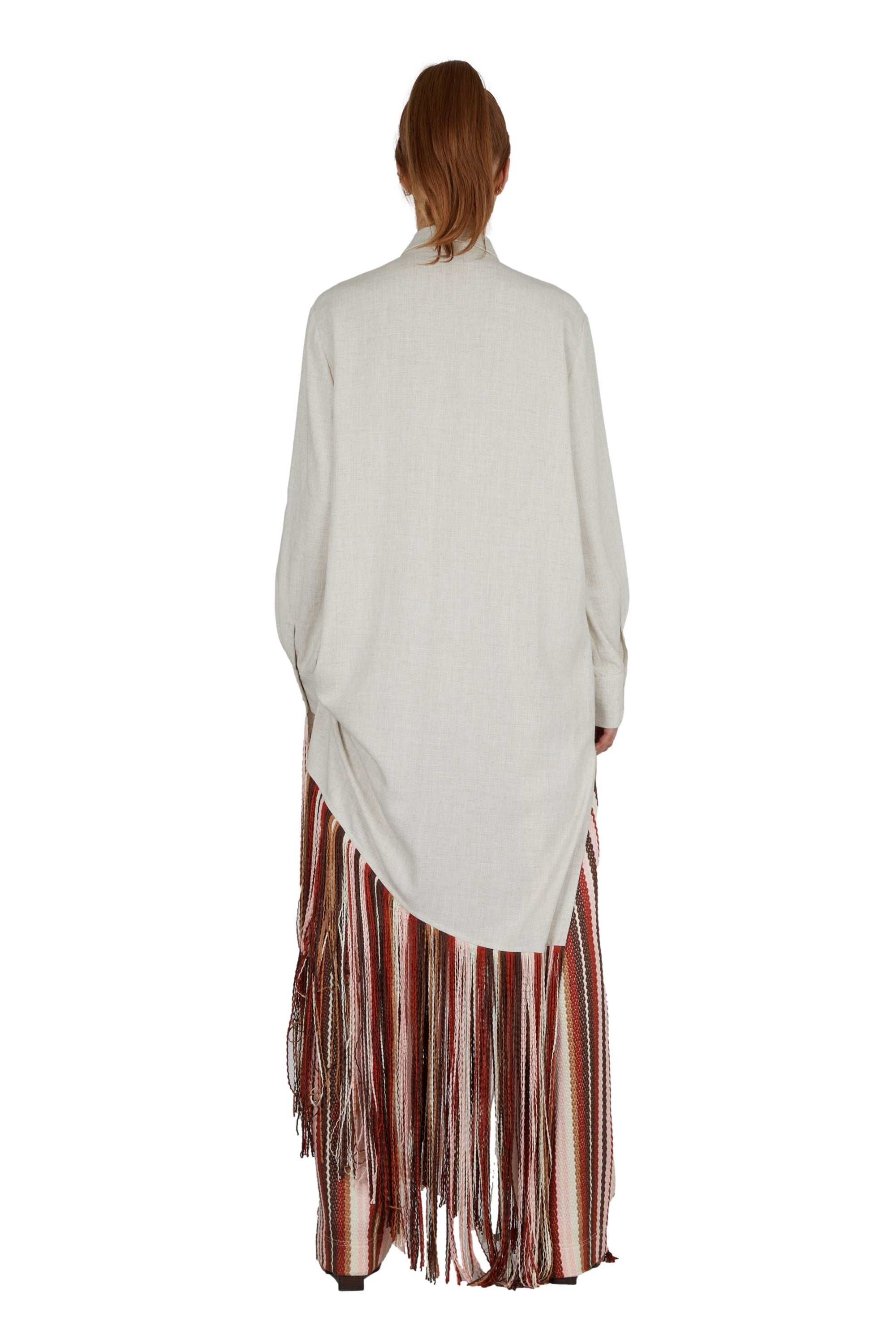 ROBE CHEMISE FRANGÉE