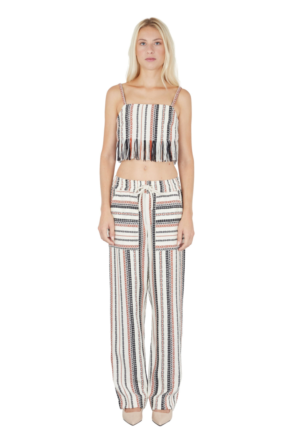 PANTALON LOOSE TISSE MAIN